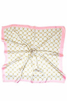 Pink Vintage Diamond Print Silk Square Scarf - Anderson Ave boutique