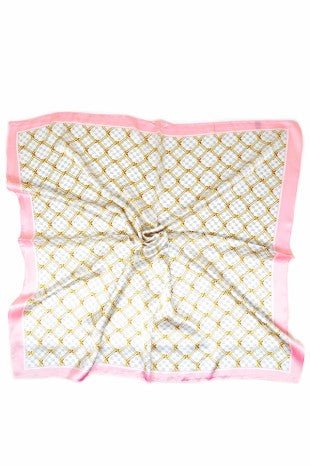 Pink Vintage Diamond Print Silk Square Scarf - Anderson Ave boutique