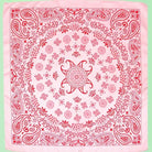 Premium Pink Paisley Silk - Feel Bandana – Elegant 22" Square Scarf - Anderson Ave boutique