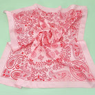 Premium Pink Paisley Silk - Feel Bandana – Elegant 22" Square Scarf - Anderson Ave boutique