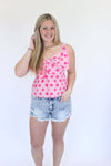 Pretty in Pink One - Shoulder Ruffle Top - Anderson Ave boutique