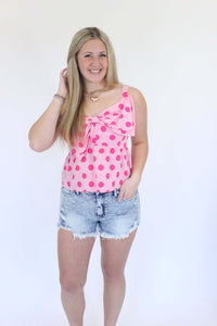 Pretty in Pink One - Shoulder Ruffle Top - Anderson Ave boutique