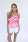 Pretty in Pink One - Shoulder Ruffle Top - Anderson Ave boutique