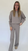 Taupe Ribbed Lounge Set