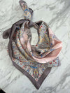 Printed Silk Square Scarf - Anderson Ave boutique