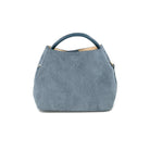 Faux Suede Handbag, Blue