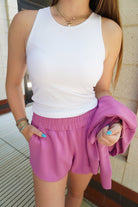 Racerback Tank Top - White - Anderson Ave boutique