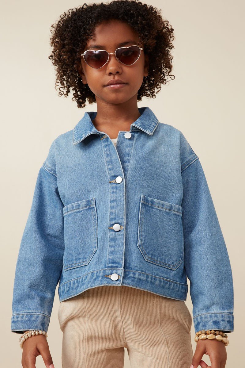 Riley Classic Light Wash Denim Jacket - Anderson Ave boutique