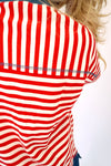 Riley Red and White Stripe Crewneck Pullover Top - Anderson Ave boutique