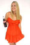 Ruffle Mini Dress - Red - Anderson Ave boutique