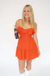 Ruffle Mini Dress - Red - Anderson Ave boutique