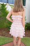 Ruffle Tiered Mini Dress – Light Pink - Anderson Ave boutique