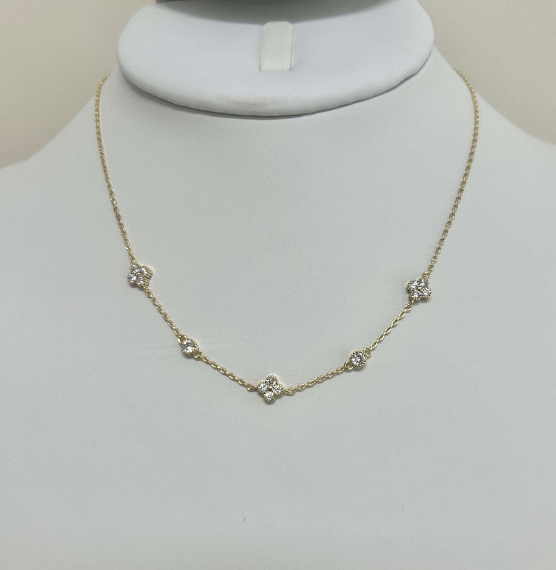 Ryan CZ Necklace - gold - Anderson Ave boutique