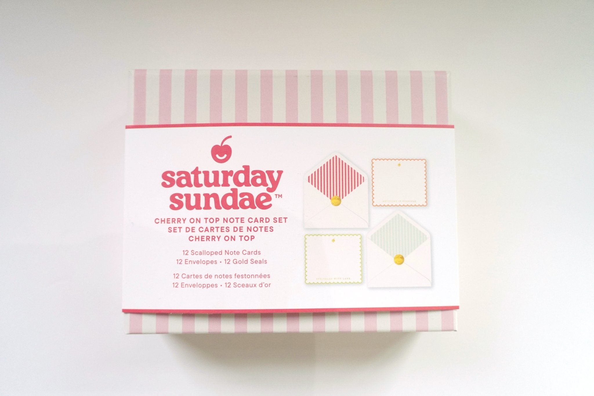 Saturday Sundae Sugar Sprinkles Cherry On Top Note Card Set - Anderson Ave boutique