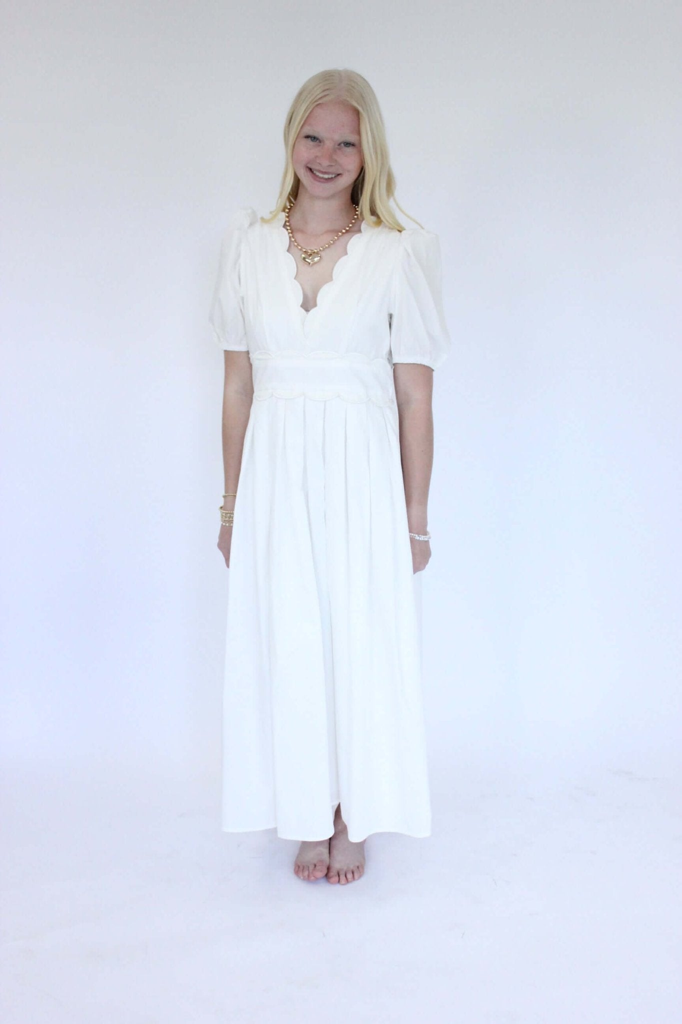 Scallop Breeze Midi Dress - Anderson Ave boutique