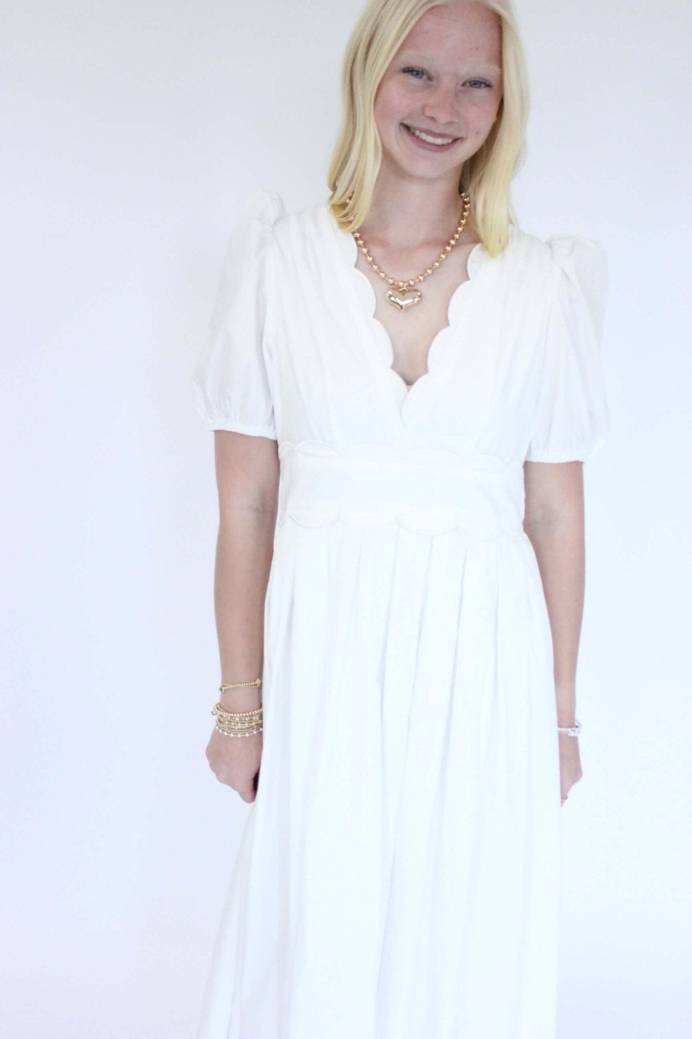 Scallop Breeze Midi Dress - Anderson Ave boutique