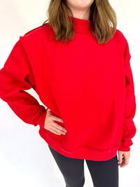 Scarlet Mock Neck Cozy Sweatshirt - Anderson Ave boutique