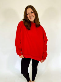 Scarlet Mock Neck Cozy Sweatshirt - Anderson Ave boutique