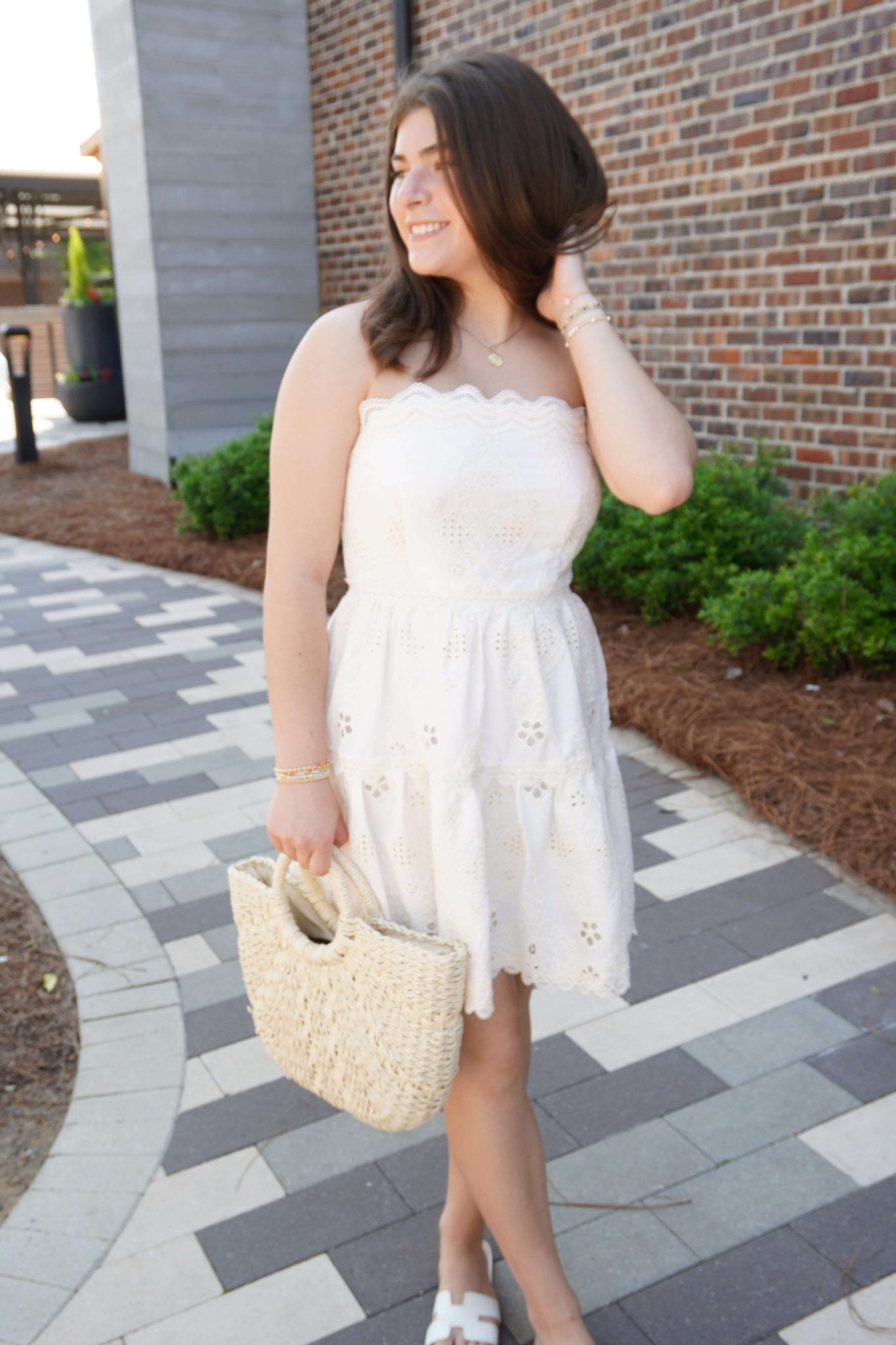 Seashell Breeze Strapless Mini Dress - Anderson Ave boutique