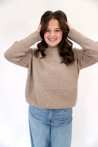 Sienna Mocha Relaxed Tunic Sweater - Anderson Ave boutique