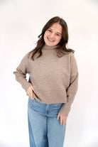 Sienna Mocha Relaxed Tunic Sweater - Anderson Ave boutique
