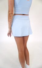 Sky Blue Wrap Tie Athletic Skort | High - Performance Performance Mini - Anderson Ave boutique