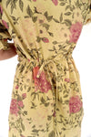 Soft Tan Rose Print Mini Dress - Anderson Ave boutique