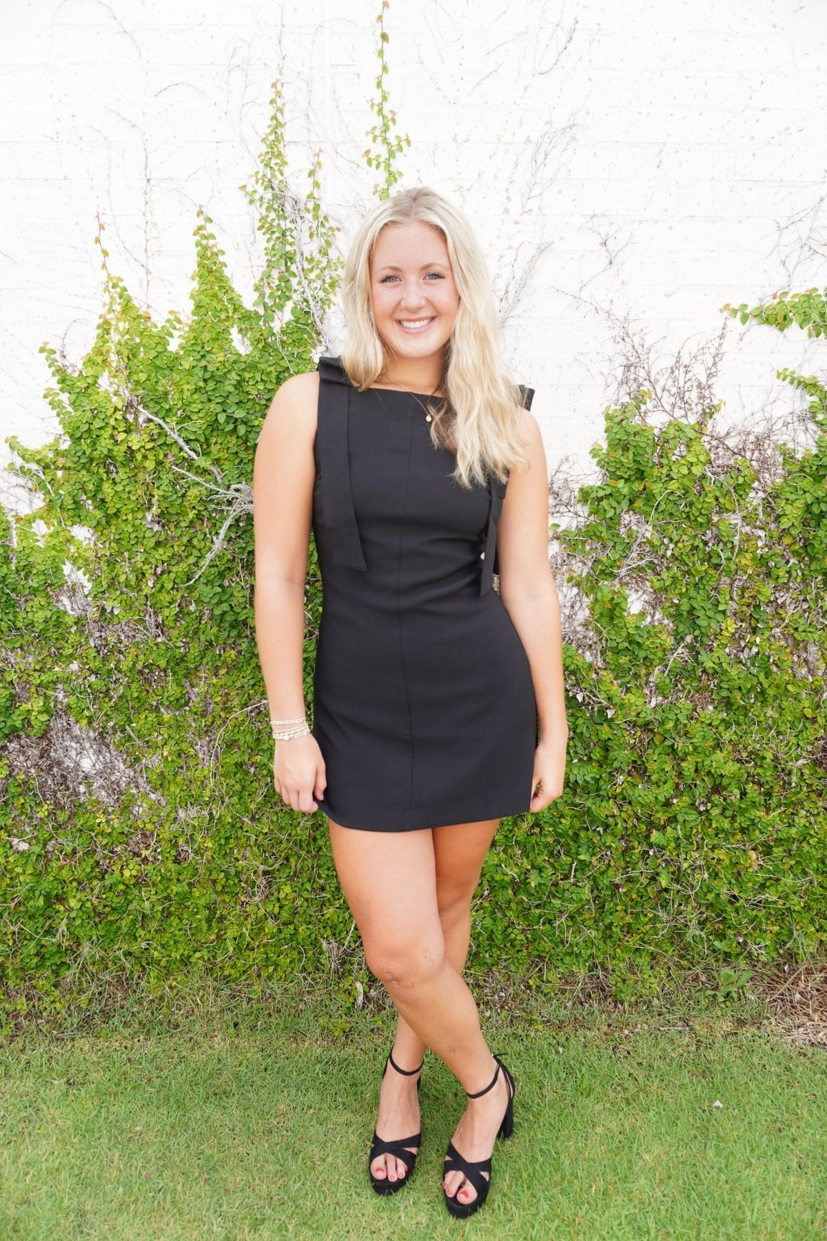 Statement Bow Mini Dress – Black - Anderson Ave boutique