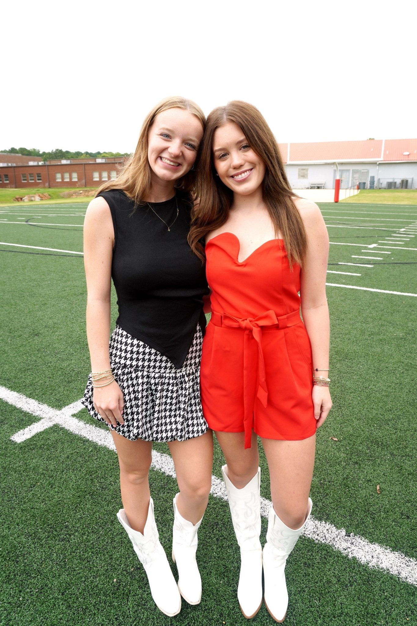 Strapless Abstract Cutout Romper With Self Belt - Red - Anderson Ave boutique