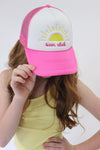 “Sun Club Pink & White Trucker Hat - Anderson Ave boutique