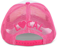 “Sun Club Pink & White Trucker Hat - Anderson Ave boutique