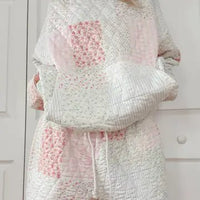 Sunkissed Coconut Pastel Patchwork Quilted Lounge Shorts - Anderson Ave boutique