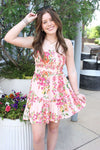 Sunset Bloom Strapless Smocked Mini Dress - Anderson Ave boutique