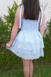 Sweet Serenity Lace Mini Dress – Light Blue - Anderson Ave boutique