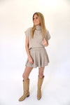 Taupe Knit Sweater Skirt Set - Anderson Ave boutique