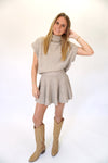 Taupe Knit Sweater Skirt Set - Anderson Ave boutique