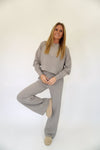 Taupe Ribbed Lounge Set - Anderson Ave boutique