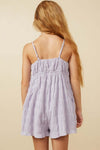 Textured Bow Front Tank Romper - Purple - Anderson Ave boutique