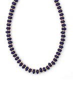 The Capri Luxe Beaded Necklace - Navy / Gold - Anderson Ave boutique