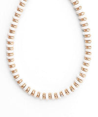 The Capri Luxe Beaded Necklace - White / Gold - Anderson Ave boutique