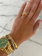 The Grace Interlocking Triple Band Ring - Water Resistant & Tarnish - Free Gold - Anderson Ave boutique