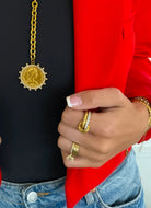 The Grace Interlocking Triple Band Ring - Water Resistant & Tarnish - Free Gold - Anderson Ave boutique