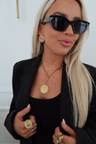 The Heirloom Coin Lariat Necklace: 18K Gold Plated, Water Resistant Statement Piece - Anderson Ave boutique