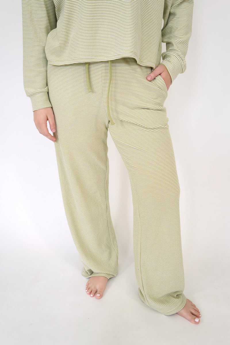 The Sage Striped Cozy Lounge Pants - Anderson Ave boutique