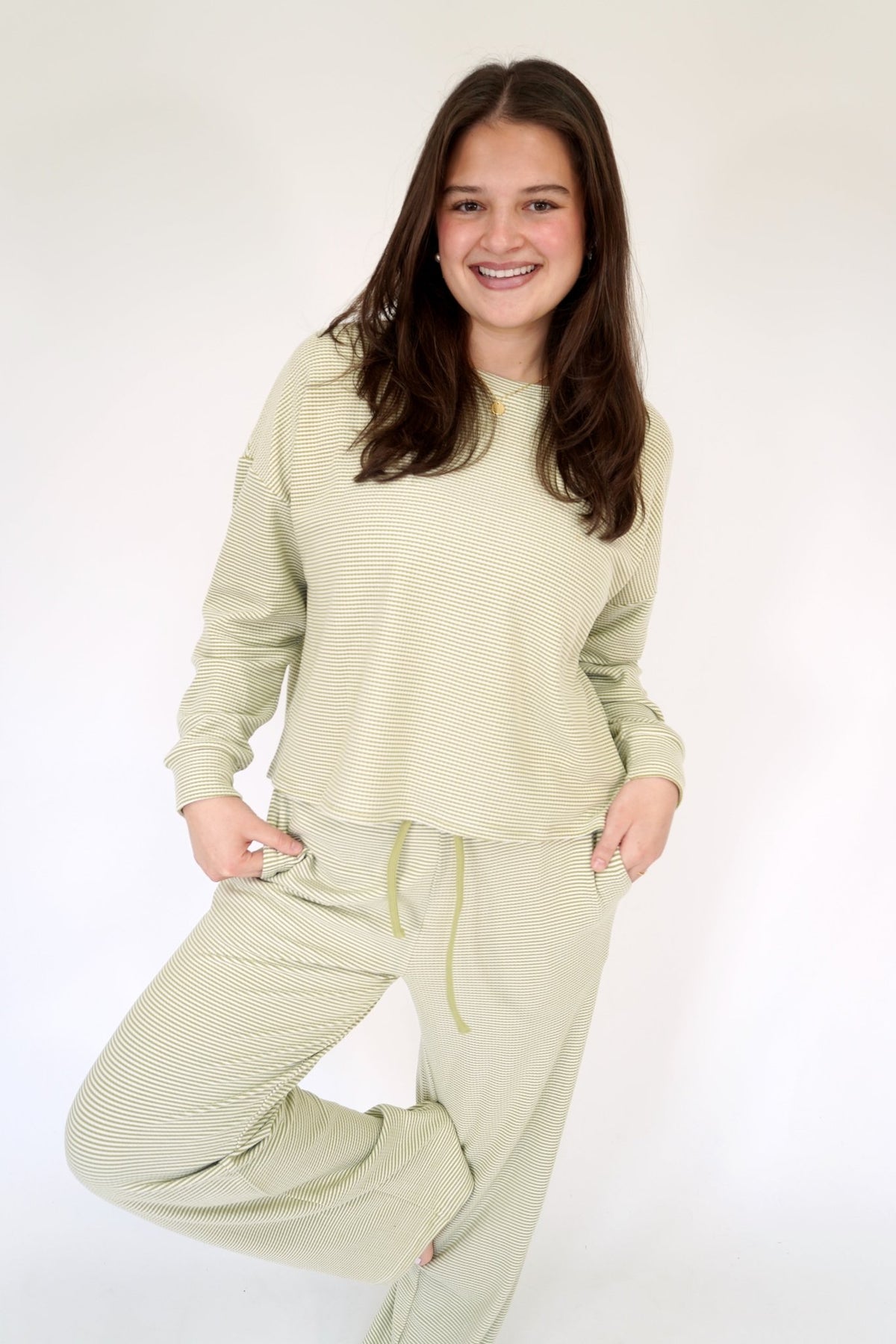 The Sage Striped Cozy Lounge Pants - Anderson Ave boutique