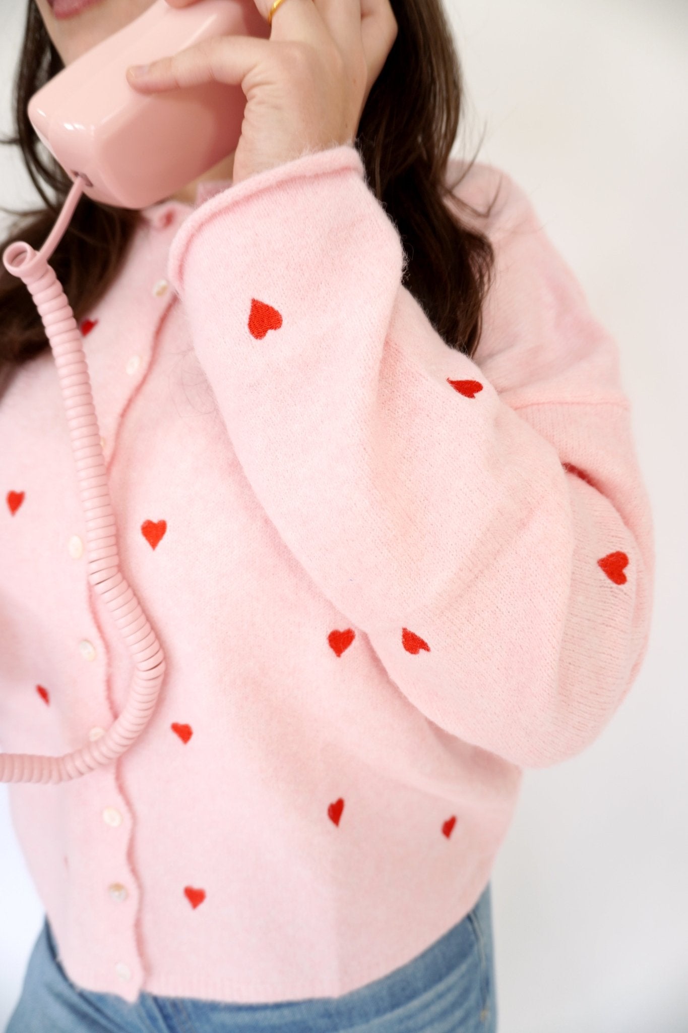 The Sweetheart Stitch Cardigan - Pink - Anderson Ave boutique