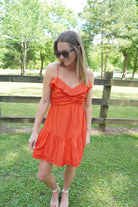Tiered Ruffle Mini Dress - Red Americana Sundress - Anderson Ave boutique