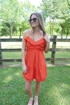 Tiered Ruffle Mini Dress - Red Americana Sundress - Anderson Ave boutique