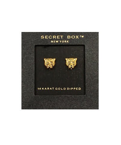 Tiger Stud Earrings - Gold - Anderson Ave boutique