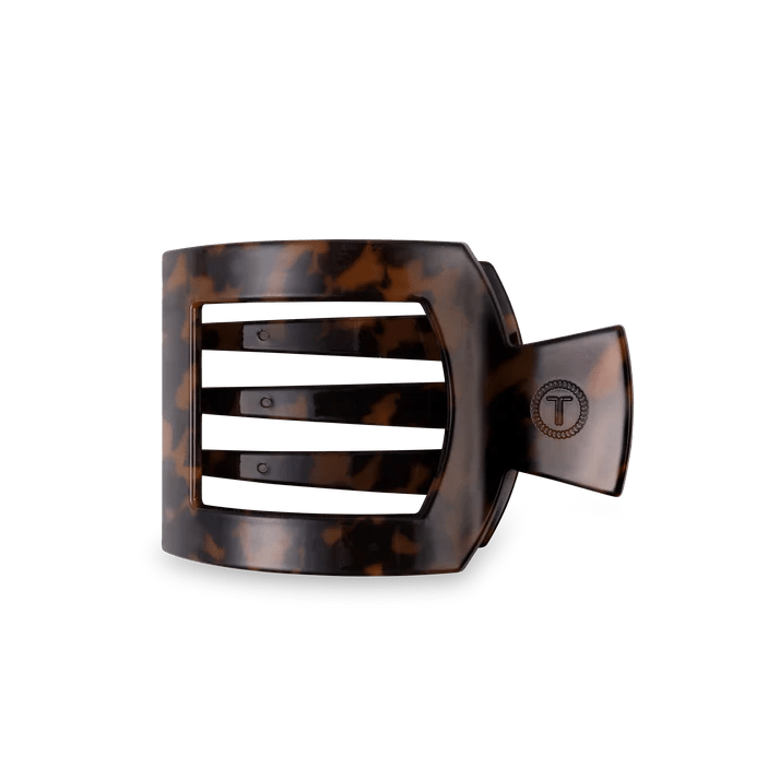 Tortoise Medium Flat Square Hair Clip - Anderson Ave boutique